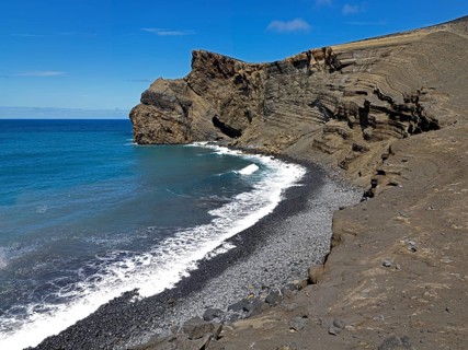 Barren volcanic coast