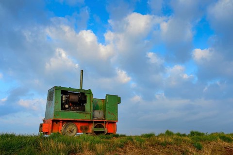 Bog railway in the moor