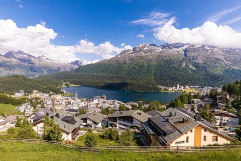 St. Moritz-Dorf and Lake St. Moritz