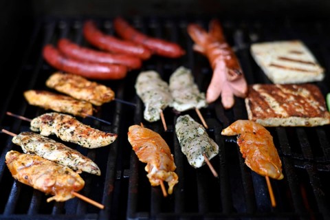 Barbecue on grill