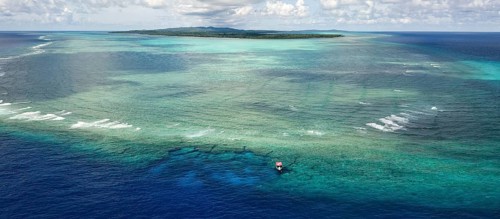 Diving ship at the outer reef