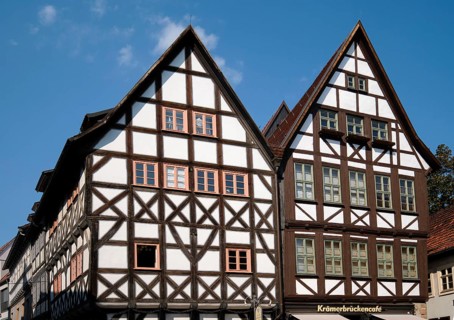 Historic half-timbered houses near the Krämerbrücke