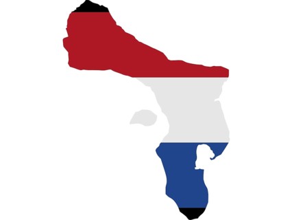 Flag in form form of the geographical country