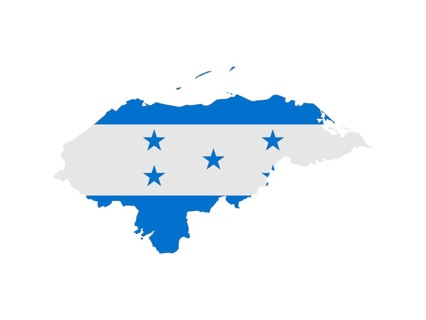 Flag in form form of the geographical country