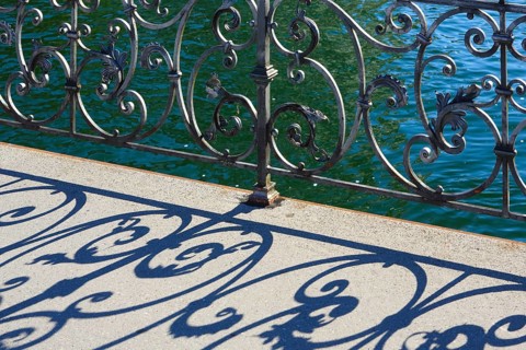 Detail of bridge railing