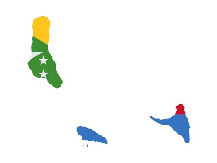 Flag in form form of the geographical country
