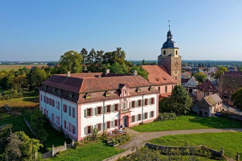 Hallerschloss and Evangelical Lutheran parish church St. Laurentius