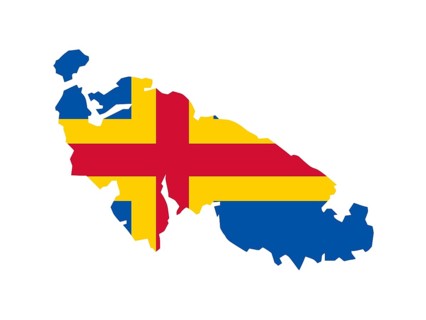 Flag in form form of the geographical country