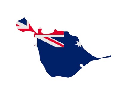 Flag in form form of the geographical country