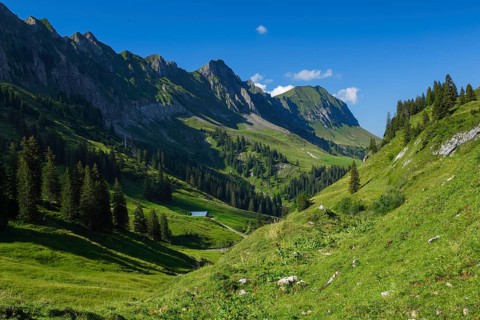 Mountain range on the Pragelpass