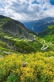 Old Gotthard Pass road