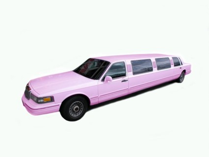 Purple stretch limousine