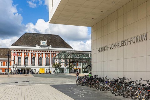 Central station and Heinrich von Kleist Forum with the city's central library
