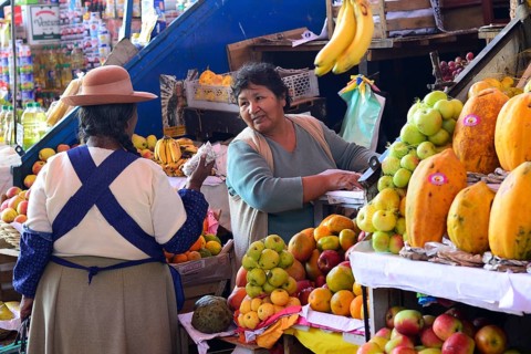 Fruit seller at the market