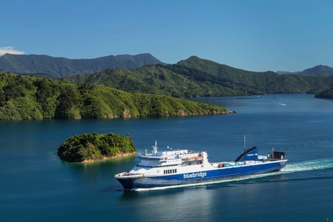 Arriving ferry from the North Island