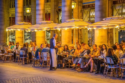 Cafe at the exit of the Louvre
