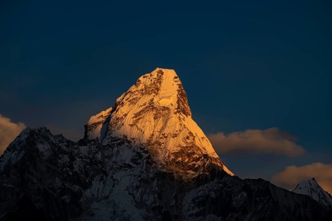 Ama Dablam 6812 m in the evening light