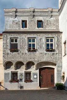 House no. 520 with sgrafitti from Ovid's Metamorphoses on facade