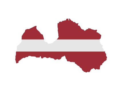 Flag in form form of the geographical country