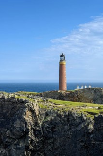 The Butt-of-Lewis Lighthouse at the northernmost point of the Isle of Lewis