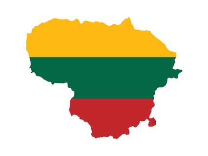 Flag in form form of the geographical country