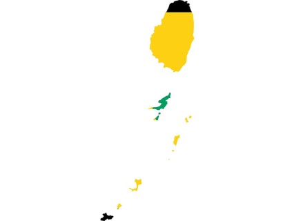 Flag in form form of the geographical country