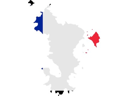 Flag in form form of the geographical country