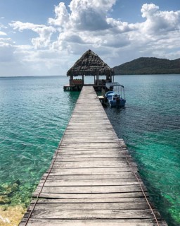 Jetty with water hut