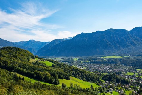 View from the Ewigen Wand to Bad Goisern