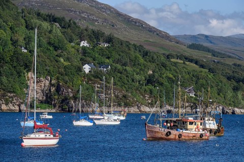 Marina on the banks of Loch Broom