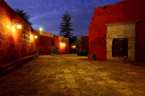 Santa Catalina convent at night