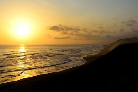Sunset over the Pacific Ocean