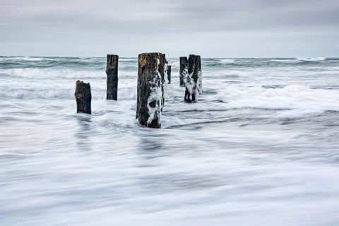 Winter storm at the Baltic Sea