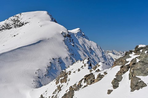 Snow-covered Piz Corvatsch