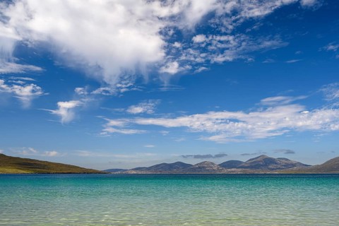 View from Luskentyre Beach over East Loch Tarbert