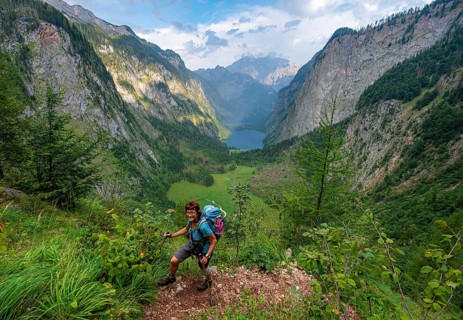 Hiker on the Roethsteig