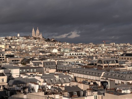 City view of the Basilica Sacre Coeur and Montmartre