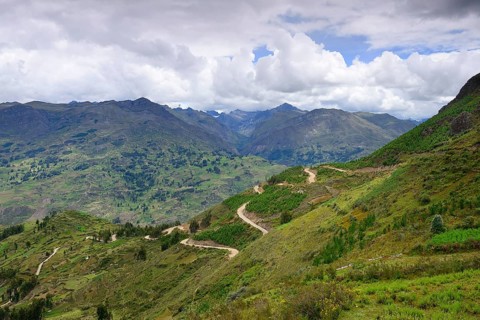 Winding mountain road