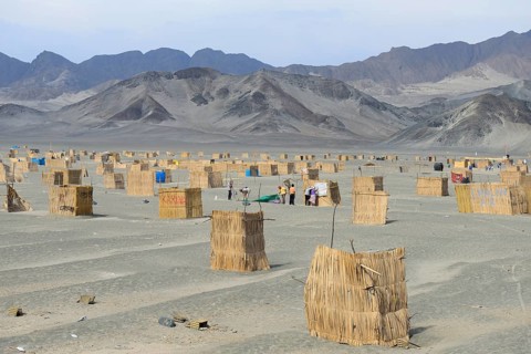 Huts of squatters