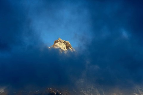 Cloud atmosphere at the summit Dent Favre