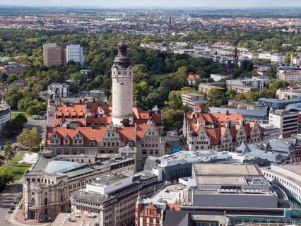 City view from the Panorama Tower towards the New City Hall