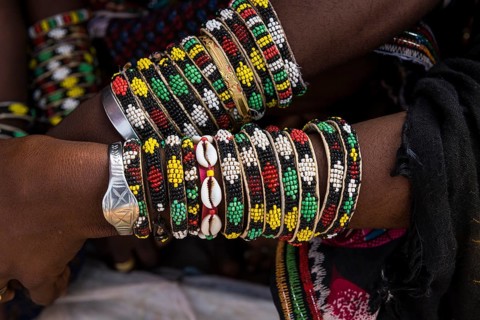 Close up of the bracelets