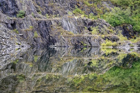 Water level in the former slate quarry near Ballaculish