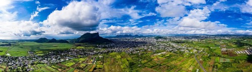 Aerial view of Mount Corps de Grande and Mont Saint Pierre