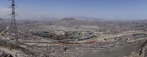 View from the Cerro San Cristobal viewpoint to the capital