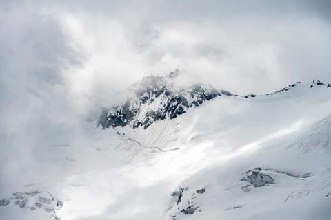 Rugged mountain peaks