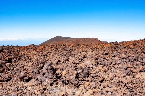 Volcanic landscape at the foot of the Pico Viejo