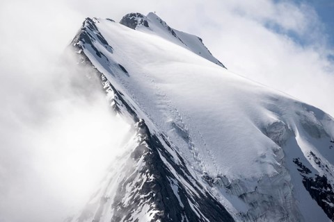 Rugged mountain peaks