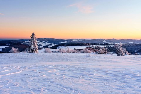 View from Wasserkuppe in south direction in winter