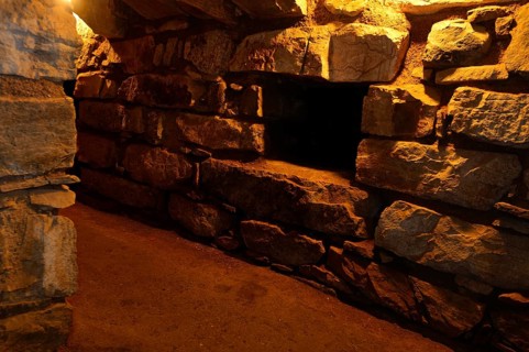 Stone walls in the Castle of the Ruins of Chavin